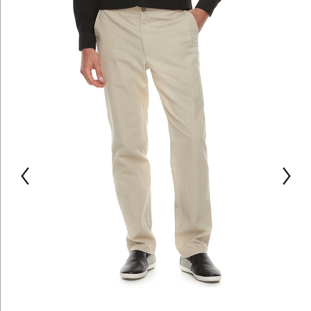 Marc Anthony Linen Blend Pants XXL Men’s Beige Brown Slim Fit NWT Draw String.